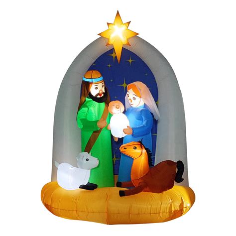 The Holiday Aisle® Christmas Nativity Scene Inflatable | Wayfair