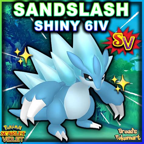 Alolan SANDSLASH Shiny 6IV / Pokemon Scarlet and Violet / - Etsy