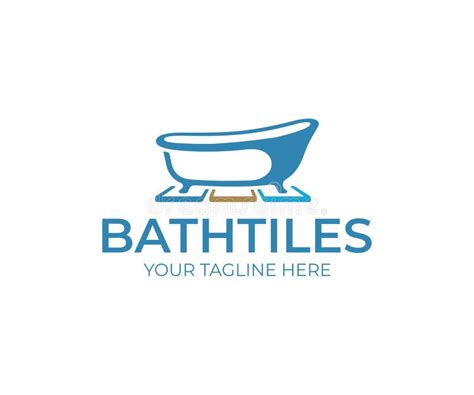 Bathroom Tiles Logo Design. Bathtub and Floor Tiles Vector Design Stock ...