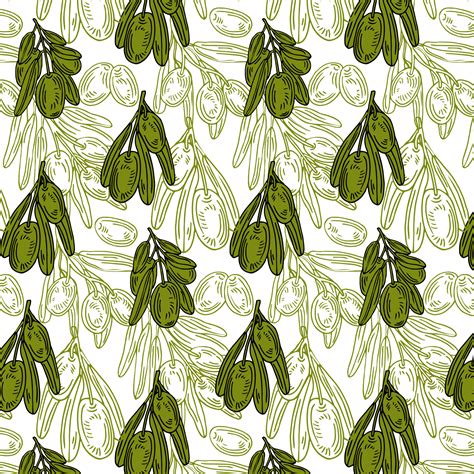 Pattern with olive branches. Retro decorative texture background for textile,paper,labels and ...