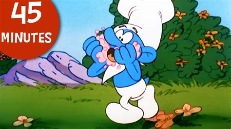 45 Minutes of Smurfs • Greedy LOVES all the FOOD! 🍔🍏🍉 • The Smurfs - YouTube