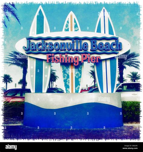 Jacksonville beach fishing pier hi-res stock photography and images - Alamy