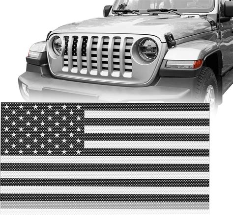 Amazon.com: Hooke Road Front Grill Grille Insert US Flag for Jeep Wrangler JL & Jeep Gladiator ...