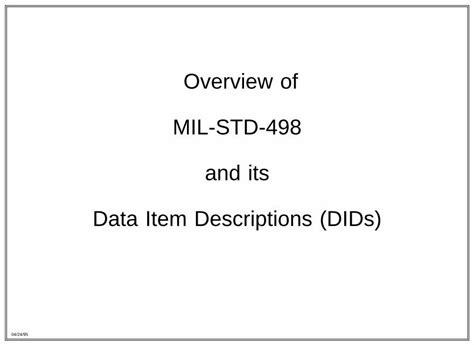 (PDF) Overview of MIL-STD-498 and its DIDs - Abelia - DOKUMEN.TIPS