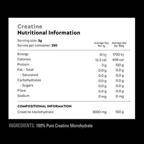 CREATINE (100% MICRONIZED CREATINE MONOHYDRATE) - Aussie Fitness ...