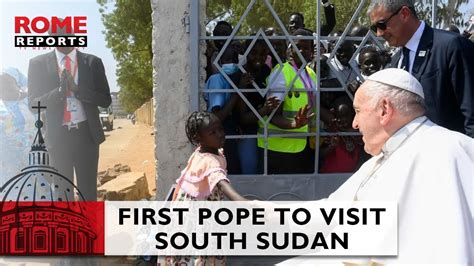 February 2023: Francis becomes first pope to visit South Sudan - YouTube