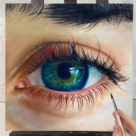 FEMALE EYE PAINTING, Eye Original Oil Painting On Canvas, Small Oil Painting, Eye Wall Art | Eye ...