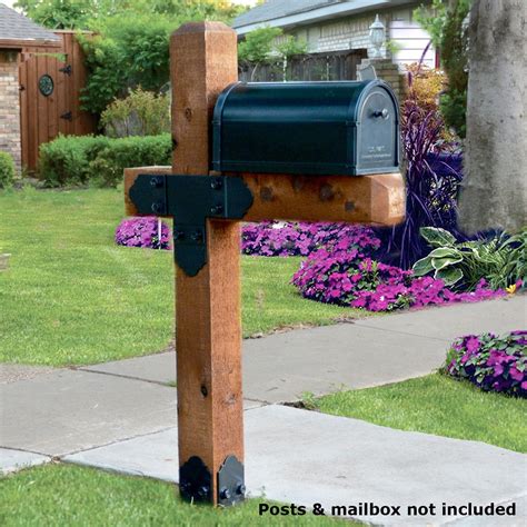 OZCO Project Kit: Estate Wooden Mailbox Post Assembly (Shown in Laredo Sunset style) | Mailbox ...