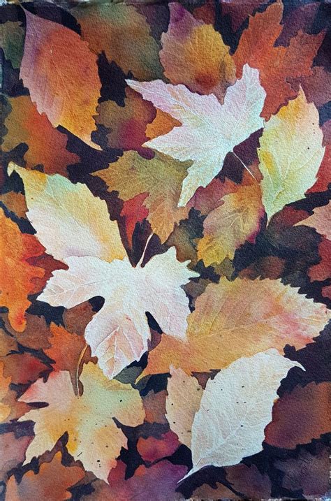 Autumn leaves | Artwork, Painting, Abstract artwork