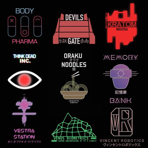 Some cyberpunk themed logos I made. (X-post from r/cyberpunk) : r ...