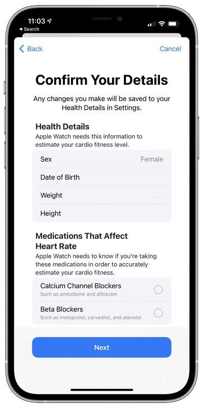 How to Set Up Cardio Fitness Levels in watchOS 7.2 and iOS 14.3 - MacRumors