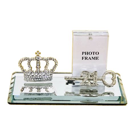 TK2053 CROWN FEMALE 21st Key – Silver – with frame – 21st Keys