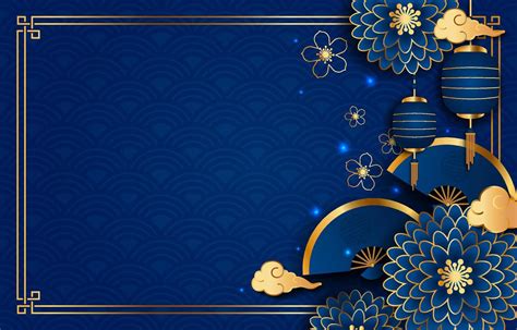 Royal Blue Chinese New Year Background 14919859 Vector Art at Vecteezy