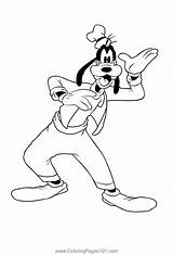 Goofy Coloring Pages Printable Into sketch template