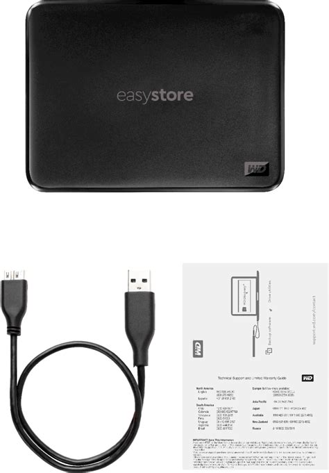 WD Easystore 5TB External USB 3.2 Gen 1 Portable Hard Drive Black WDBAJP0050BBK-WESN - Best Buy