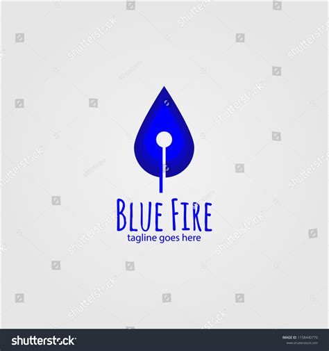 Blue Fire Logo Template Design Stock Vector (Royalty Free) 1158440770 | Shutterstock