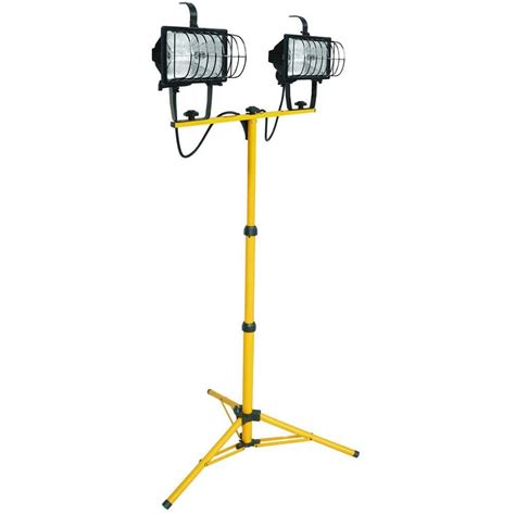 Lithonia Lighting 2-Light Halogen Portable Tripod Stand Work Light-F2/500QTL M2 - The Home Depot