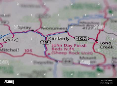 Kimberly oregon map hi-res stock photography and images - Alamy