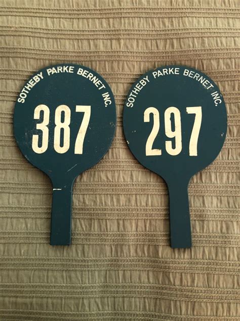 Sothebys auction paddles | eBay