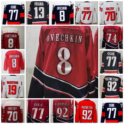 8 Alexander Ovechkin Jersey Evgeny Kuznetsov John Carlson Tom Wilson Nicklas Backstrom T. J ...