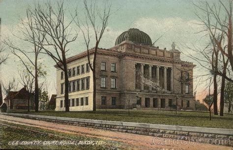 Lee County Court House Dixon, IL Postcard