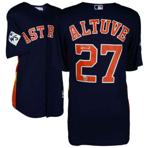 Jose Altuve Signed Astros Jersey with 2017 World Series Patch (Fanatics Hologram) | Pristine Auction