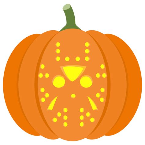 Jason Voorhees Mask Pumpkin Stencil | Free Printable Papercraft Templates