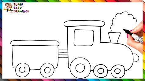 How To Draw A Train Step By Step 🚂 Train Drawing Easy - YouTube