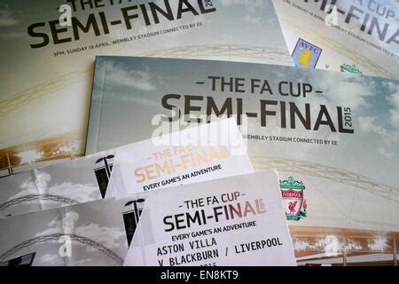 fa cup semi final tickets and programmes Stock Photo - Alamy