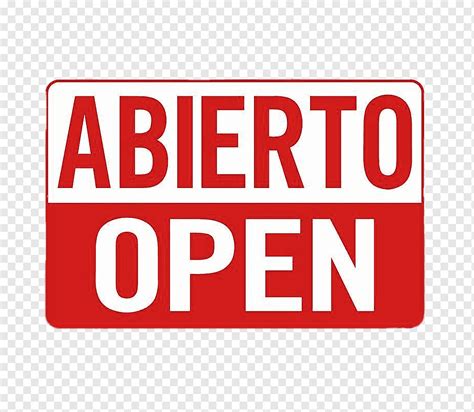 Abierto Open Double Sign, spanish signs abierto open, png | PNGWing