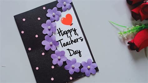 Teachers day card easy and simple but beautiful/How to make teachers ...