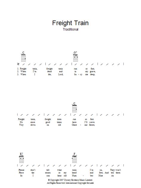 Freight Train by Traditional - Guitar Chords/Lyrics - Guitar Instructor