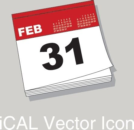 Ical calendar icon Free vector in Adobe Illustrator ai ( .ai ) vector ...