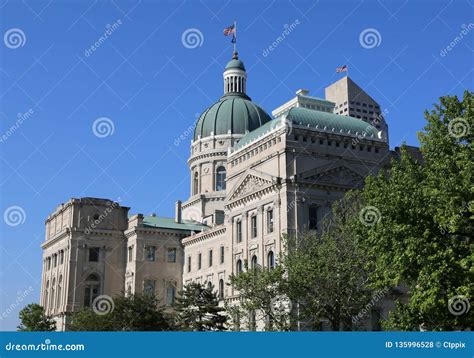 Indiana State Capitol Building of Indianapolis Stock Photo - Image of ...