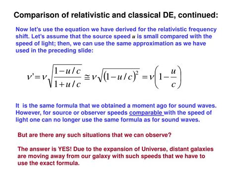 PPT - Slide show Notes_06: Relativistic Doppler Effect PowerPoint Presentation - ID:191681