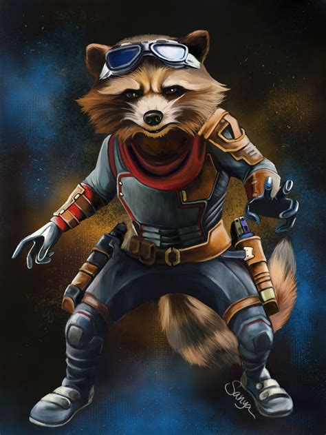 Marvel Fan Art Magic | Rocket raccoon, Marvel fan art, Raccoon