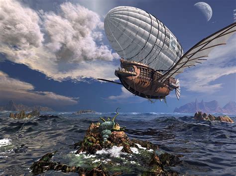 Steampunk Airship Wallpapers - Top Free Steampunk Airship Backgrounds - WallpaperAccess