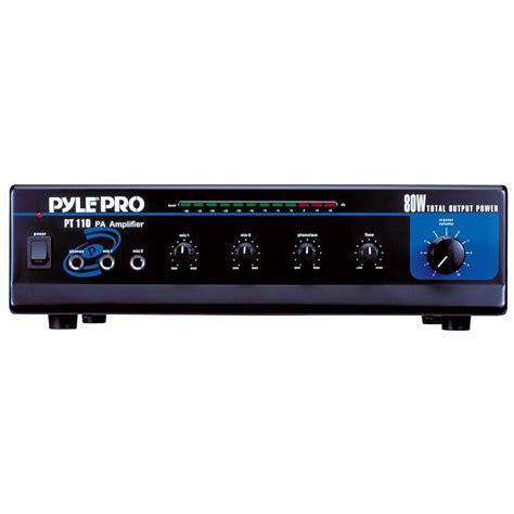 Pyle 80 WATT AC/DC Microphone PA Mono Amplifier w/ 70V Output & Mic Talkover - Walmart.com