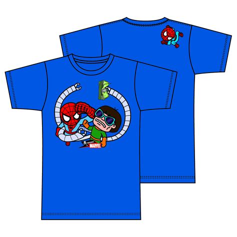 MAR111663 - TOKIDOKI X MARVEL SPIDEY BRAWL BLUE T/S XL - Previews World