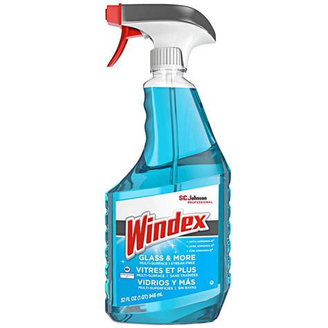 SC Johnson Windex® 322338 Glass & More 32 oz. Glass and Multi-Surface Cleaner with Ammonia-D - 8 ...