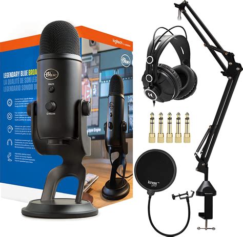 Amazon.com: Blue Microphones Yeti USB Microphone Bundle with Headphones ...