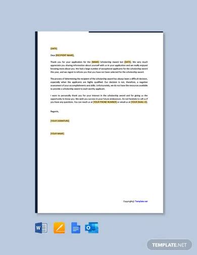 Scholarship Award Letter - Examples, Format, How To Write, PDF