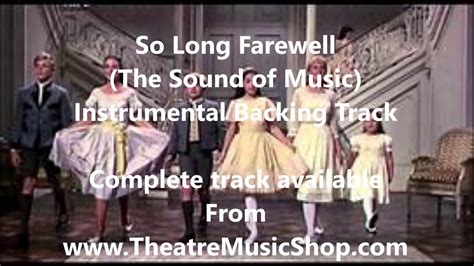 So Long Farewell (The Sound of Music) Instrumental Backing Track - YouTube