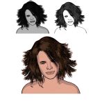Vector drawing of woman showing off her shoulder | Free SVG