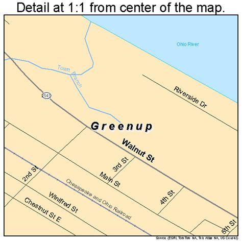 Greenup Kentucky Street Map 2133004