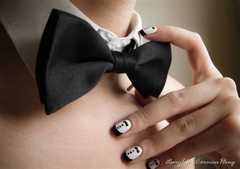 Nail Art: Tuxedo (Inspired by Zooey Deschanel) | It's my life.
