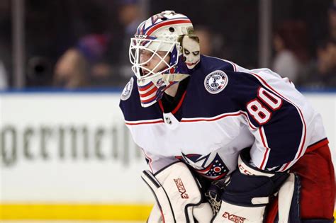 Columbus Blue Jackets Goalie - Blue Jackets goalie Matiss Kivlenieks ...