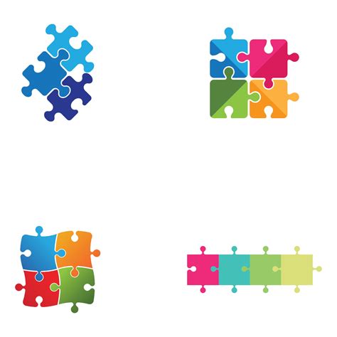 Puzzle logo and symbol vector 3022730 Vector Art at Vecteezy