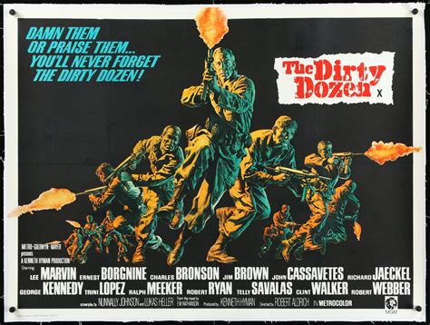 The Dirty Dozen Movie Poster 1967 British Quad (30x40)