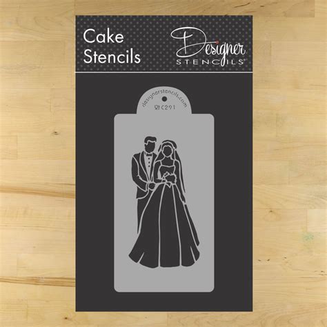 Bride and Groom Stencil for Wedding Cakes by Designer Stencils – Confection Couture Stencils